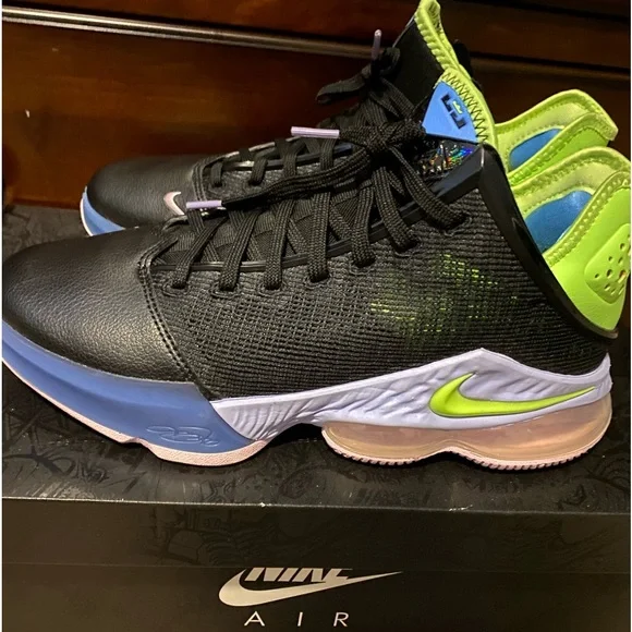 Nike LeBron 19 Low Black Ghost Green Pink Lime Basketball Men Sz 9.5 Nike Lebron 19 Low  main image 3